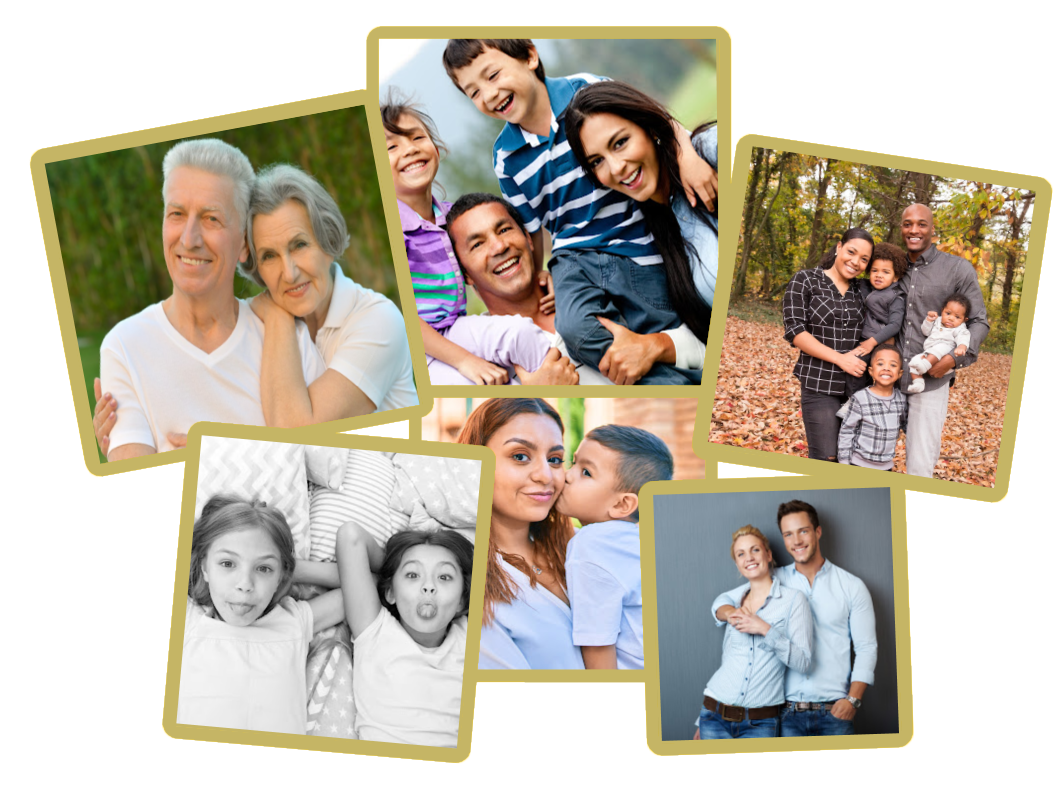 Photos of veteran families we've helped protect